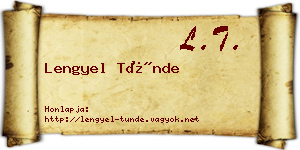 Lengyel Tünde névjegykártya